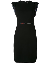 schwarzes Kleid mit Rüschen von Emilio Pucci