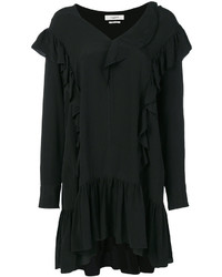 schwarzes Kleid mit Rüschen von Etoile Isabel Marant