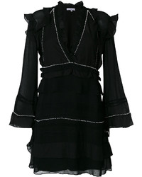 schwarzes Kleid mit Rüschen von IRO