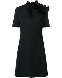 schwarzes Kleid mit Rüschen von Lanvin