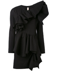 schwarzes Kleid mit Rüschen von Marni