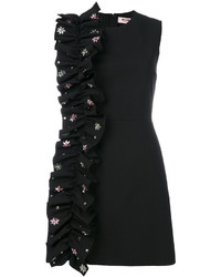 schwarzes Kleid mit Rüschen von MSGM