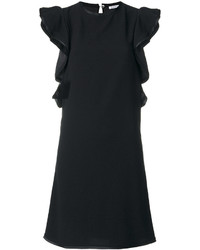 schwarzes Kleid mit Rüschen von P.A.R.O.S.H.