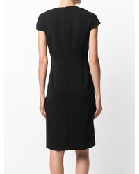 schwarzes Kleid mit Rüschen von Versace