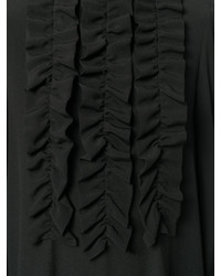 schwarzes Kleid mit Rüschen von Odeeh