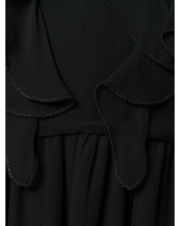 schwarzes Kleid mit Rüschen von Twin-Set