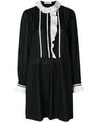 schwarzes Kleid mit Rüschen von Sonia Rykiel