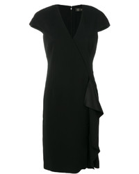 schwarzes Kleid mit Rüschen von Versace