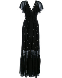 schwarzes Kleid mit Sternenmuster von Temperley London