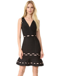 schwarzes Kleid von Herve Leger