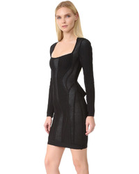 schwarzes Kleid von Herve Leger