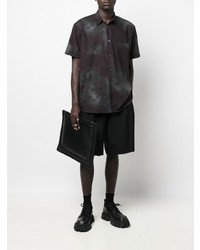 schwarzes Mit Batikmuster Kurzarmhemd von Comme Des Garcons SHIRT