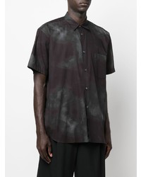 schwarzes Mit Batikmuster Kurzarmhemd von Comme Des Garcons SHIRT