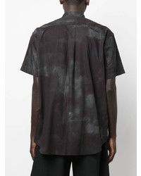 schwarzes Mit Batikmuster Kurzarmhemd von Comme Des Garcons SHIRT