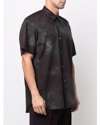 schwarzes Mit Batikmuster Kurzarmhemd von Comme Des Garcons SHIRT