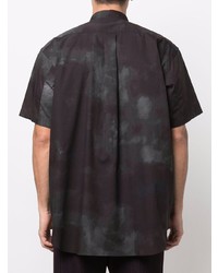 schwarzes Mit Batikmuster Kurzarmhemd von Comme Des Garcons SHIRT