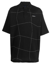 schwarzes Kurzarmhemd mit Karomuster von Ader Error