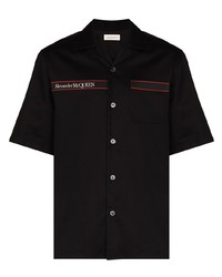 schwarzes Kurzarmhemd von Alexander McQueen