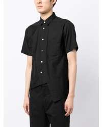 schwarzes Kurzarmhemd von Black Comme Des Garçons