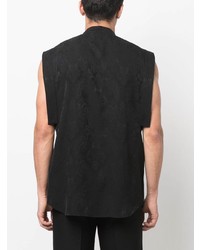 schwarzes Kurzarmhemd von Saint Laurent