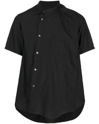 schwarzes Kurzarmhemd von Black Comme Des Garçons