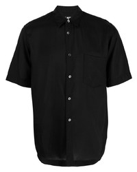 schwarzes Kurzarmhemd von Black Comme Des Garçons
