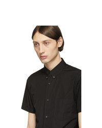 schwarzes Kurzarmhemd von Comme Des Garcons SHIRT