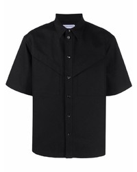 schwarzes Kurzarmhemd von Bottega Veneta