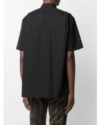 schwarzes Kurzarmhemd von Comme Des Garcons Homme Plus