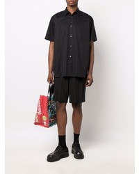 schwarzes Kurzarmhemd von Comme Des Garcons SHIRT