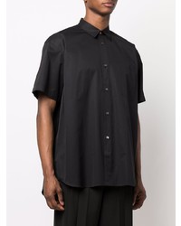 schwarzes Kurzarmhemd von Comme Des Garcons SHIRT