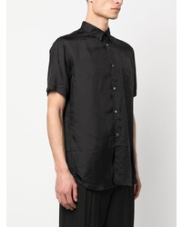 schwarzes Kurzarmhemd von Comme Des Garcons SHIRT