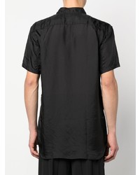 schwarzes Kurzarmhemd von Comme Des Garcons SHIRT