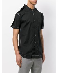 schwarzes Kurzarmhemd von Comme Des Garcons SHIRT