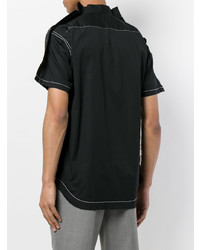 schwarzes Kurzarmhemd von Comme Des Garcons SHIRT