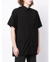 schwarzes Kurzarmhemd von Yohji Yamamoto