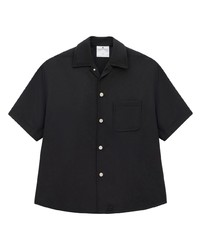 schwarzes Kurzarmhemd von Courrèges