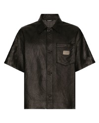 schwarzes Kurzarmhemd von Dolce & Gabbana