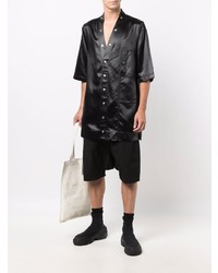 schwarzes Kurzarmhemd von Rick Owens