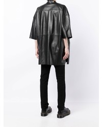 schwarzes Kurzarmhemd von Rick Owens