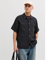 schwarzes Kurzarmhemd von Jack & Jones