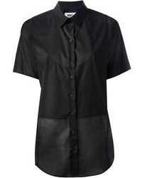 schwarzes Kurzarmhemd von Maison Martin Margiela