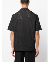 schwarzes Kurzarmhemd von Versace