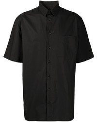 schwarzes Kurzarmhemd von Raf Simons