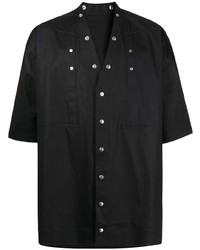 schwarzes Kurzarmhemd von Rick Owens
