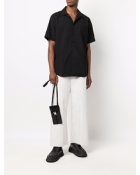 schwarzes Kurzarmhemd von Jil Sander