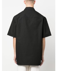 schwarzes Kurzarmhemd von Jil Sander