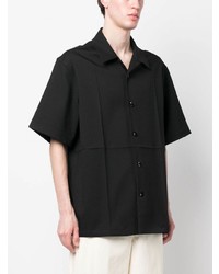 schwarzes Kurzarmhemd von Jil Sander