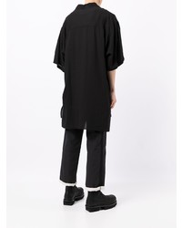 schwarzes Kurzarmhemd von Yohji Yamamoto