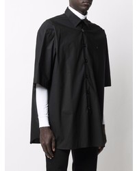 schwarzes Kurzarmhemd von Raf Simons